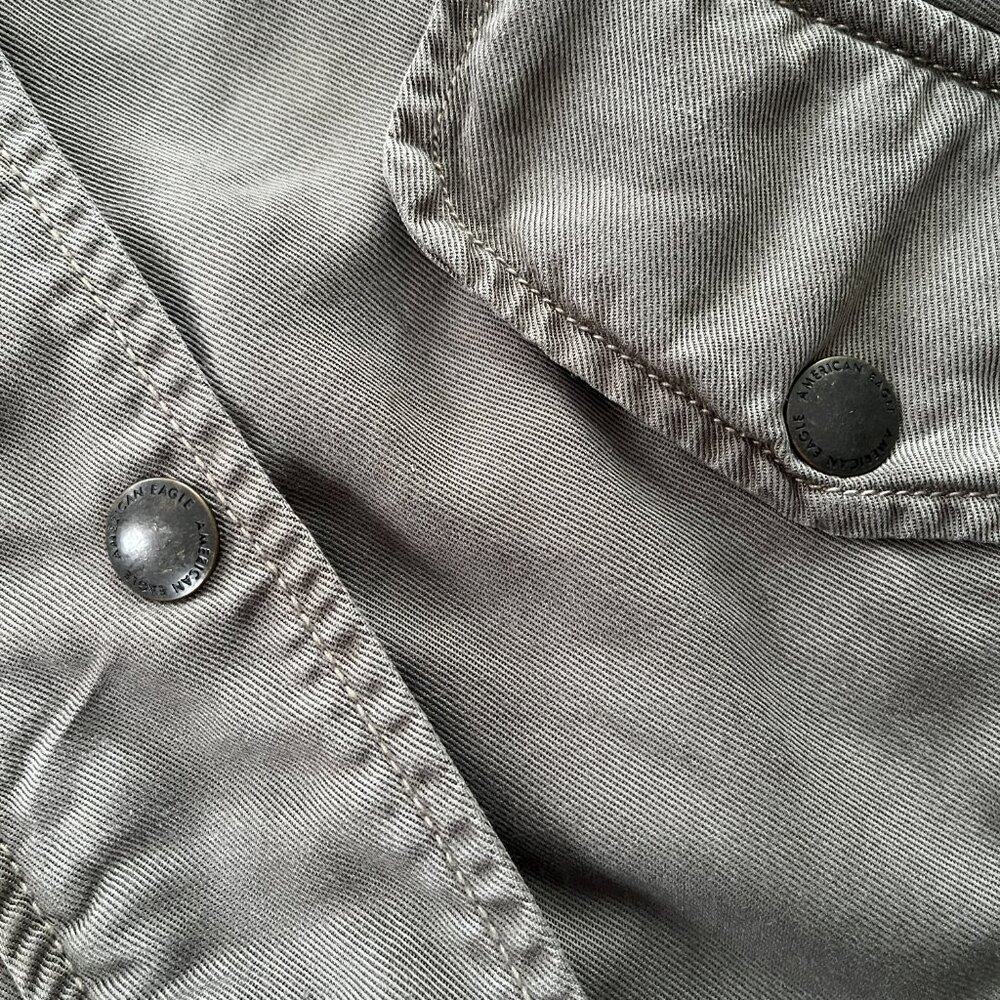 AEO American Eagle Hooded Military Jacket (Green) XS - Picture 7 of 12